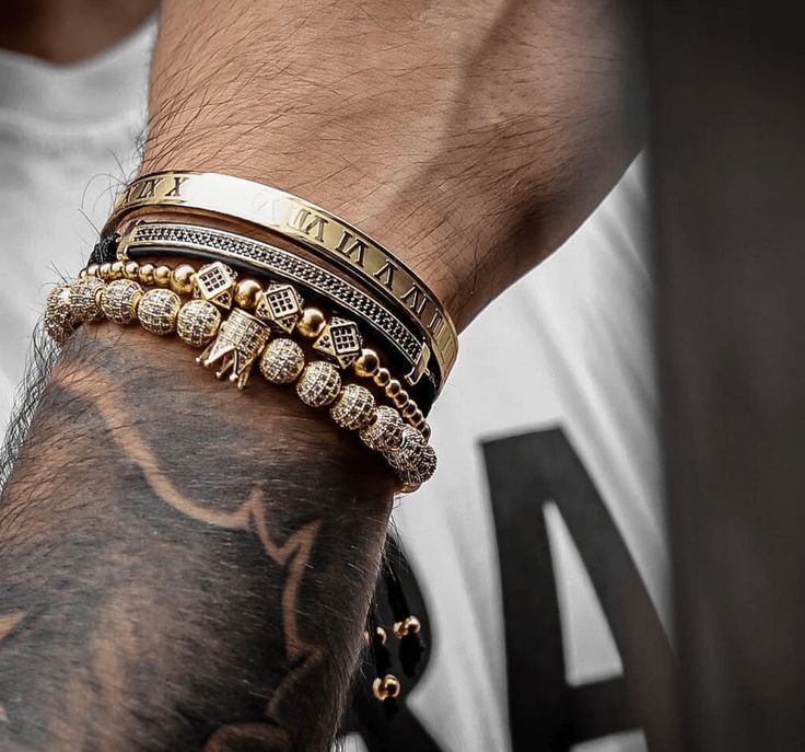 bracelets pour homme en or 2023